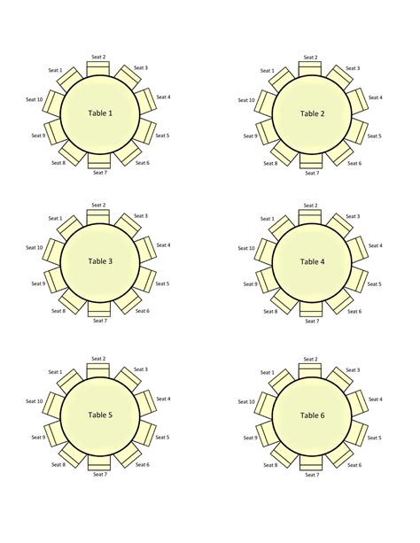 free seating arrangement template.
